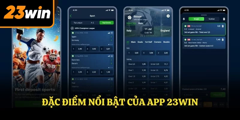 Đặc điểm nổi bật của app 23WIN